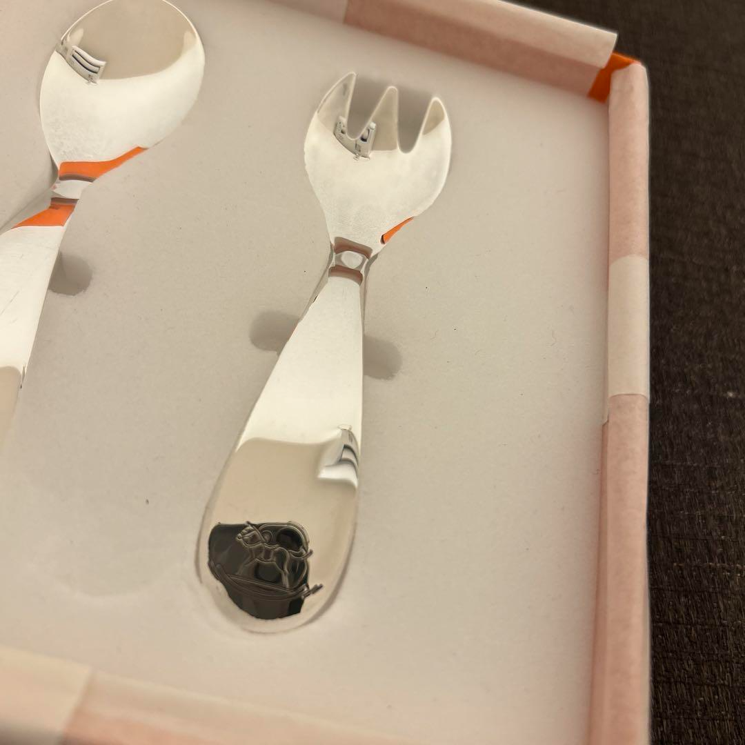 ☆HERMES ファースト カトラリー 2個セット シルバー 925 ベビー ☆HERMES ファースト カトラリー 2個セット シルバー 925 ベビー