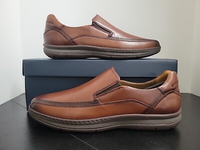Florsheim Central Venetian Men's Cognac Leather Loafers Slip On Shoes SIZE 10