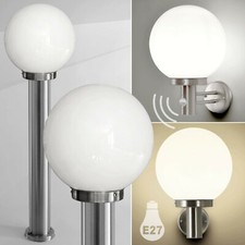 Außenwandleuchte Standleuchte E27 Edelstahl IP44 Außenlampe 230V Wandleuchte