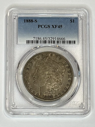 1888-S Morgan Silver Dollar PCGS XF45 ~ Nice Original Coin ~ Free Shipping