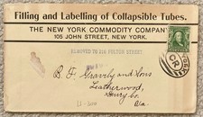 1900s 1c NY Commodity CO ADV New York to Leatherwood Henry CO VA Classic