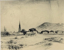 Alderley Edge from The Carrs in Cheshire - Antique Print 1930