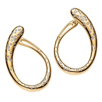 Pandora Schmuck Ohrringe FüR Damen Mit Steinen Besetzt Goldfarben 264660C01