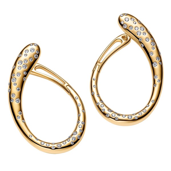 Pandora Schmuck Ohrringe FüR Damen Mit Steinen Besetzt Goldfarben 264660C01-image