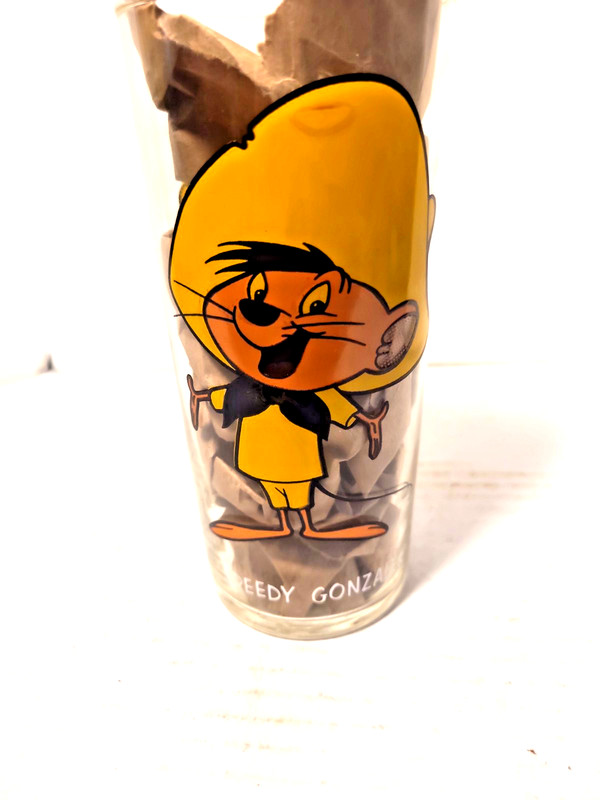 Vtg Speedy Gonzales 16 oz. Glass PEPSI Collector 1973 Warner Bros Looney Tunes
