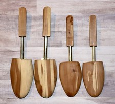 2 Pairs Wooden Cedar Shoe Trees Forms Adjustable Unbranded