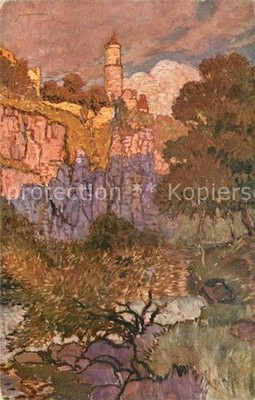 Zvikov Otto Bubenicek artist card Hrad Castle Klingenberg