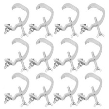 12 PCS Stage Lighting Truss Clamps 3050mm OD Tube Pipes Silver Alloy