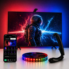 TV LED Backlight with Sensor, LED Sync Lights for TV 55-65 Inch, Smart Camera Sy