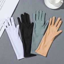 Women's mid length sun protection gloves Women's elastic anti slip driving glove