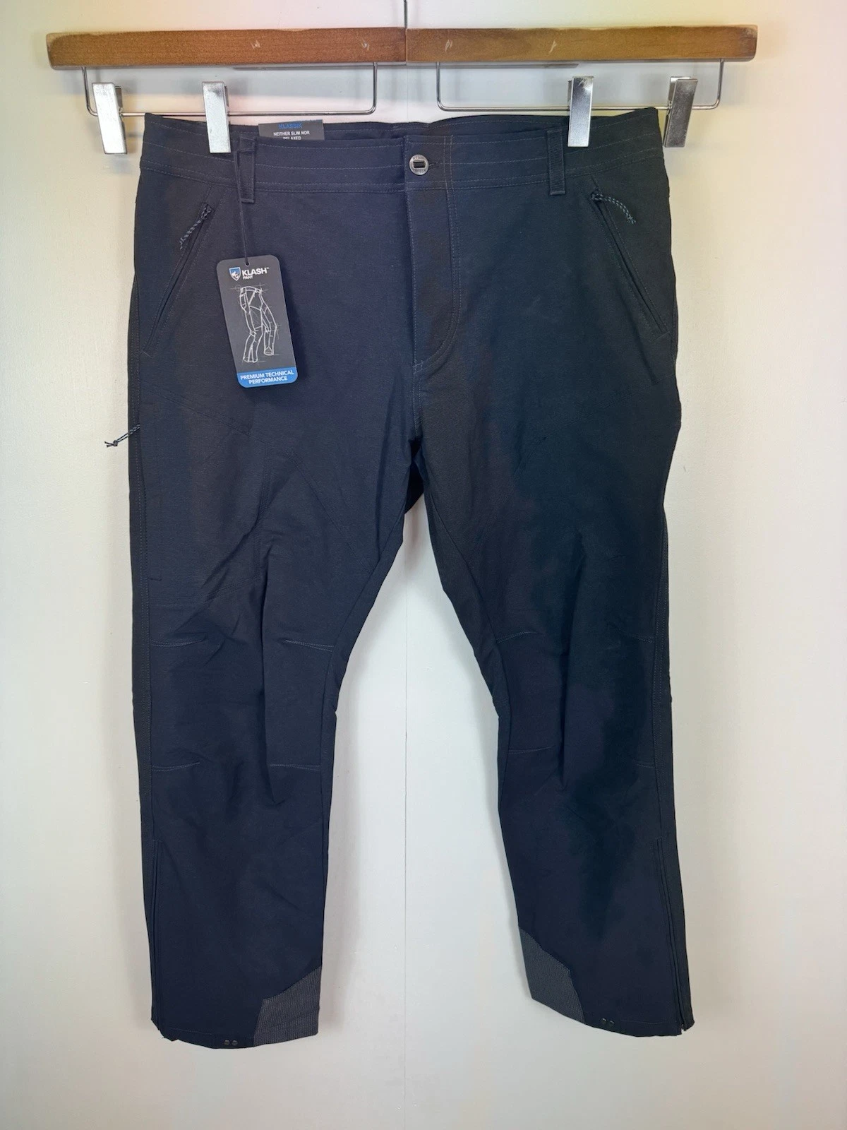 Kuhl Mens Klash Pants 40 W x 32 L Nylon Softshell Gotham Black Charcoal Klassik