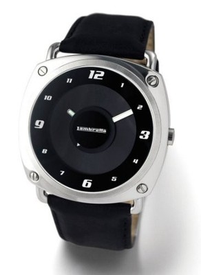 希少！Lambretta アナログ腕時計 Mint Retro LAMBRETTA BRUNORI Stainless Steel Black Leather Italian