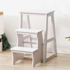 Folding Library Ladder Chair, Lightweight Portable Multifunctional Step Stool