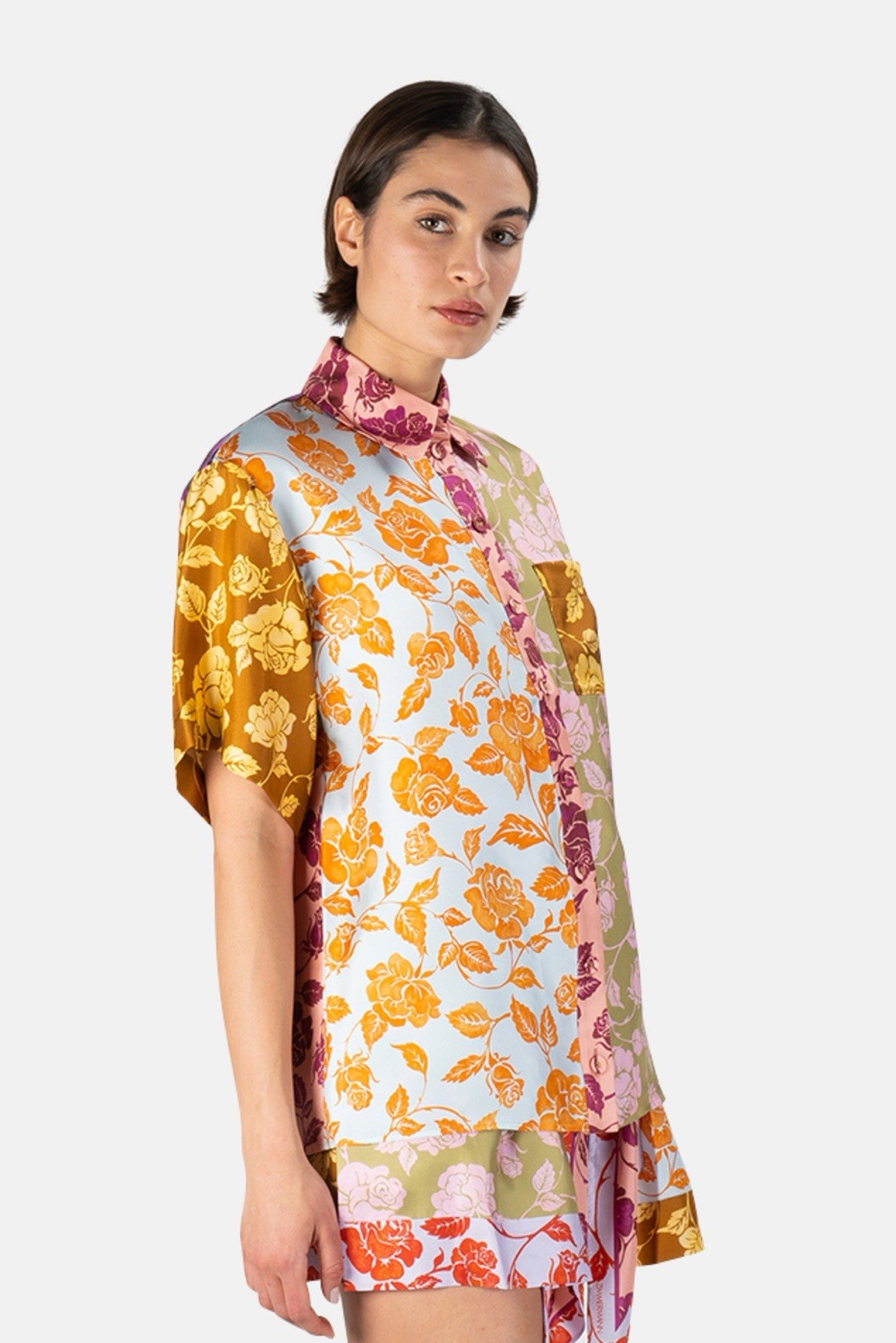 Zimmermann Lovestruck Spliced Shirt Size 1 / AU 10 / US 6 100% Silk Button