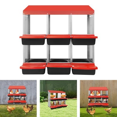 Modern Rectangular Chicken Nesting Box, Laying Nest, Chicken Nesting Box Red