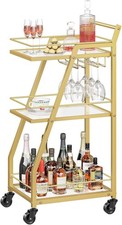 Three-Tier Serving Cart with Wheels