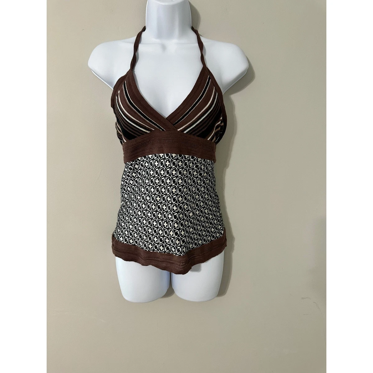 Combinaison Jumpsuit Trina Turk – Imprimé Tribal, Col Haltère, Taille XXL