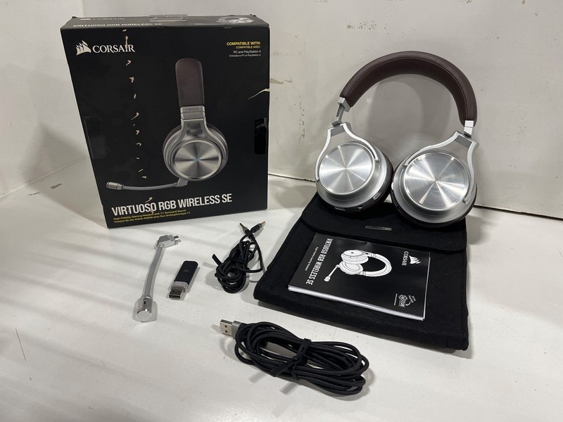 Corsair Virtuoso RGB Wireless SE High-Fidelity Gaming Headset - Espresso - Used