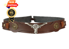 Brown Leather Cowboy Hat Bands for Men Women - Western Hats Medium,