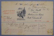1901 Dr Levi Smith Refiner of Petroleum North Clarendon PA Receipt  B7S4
