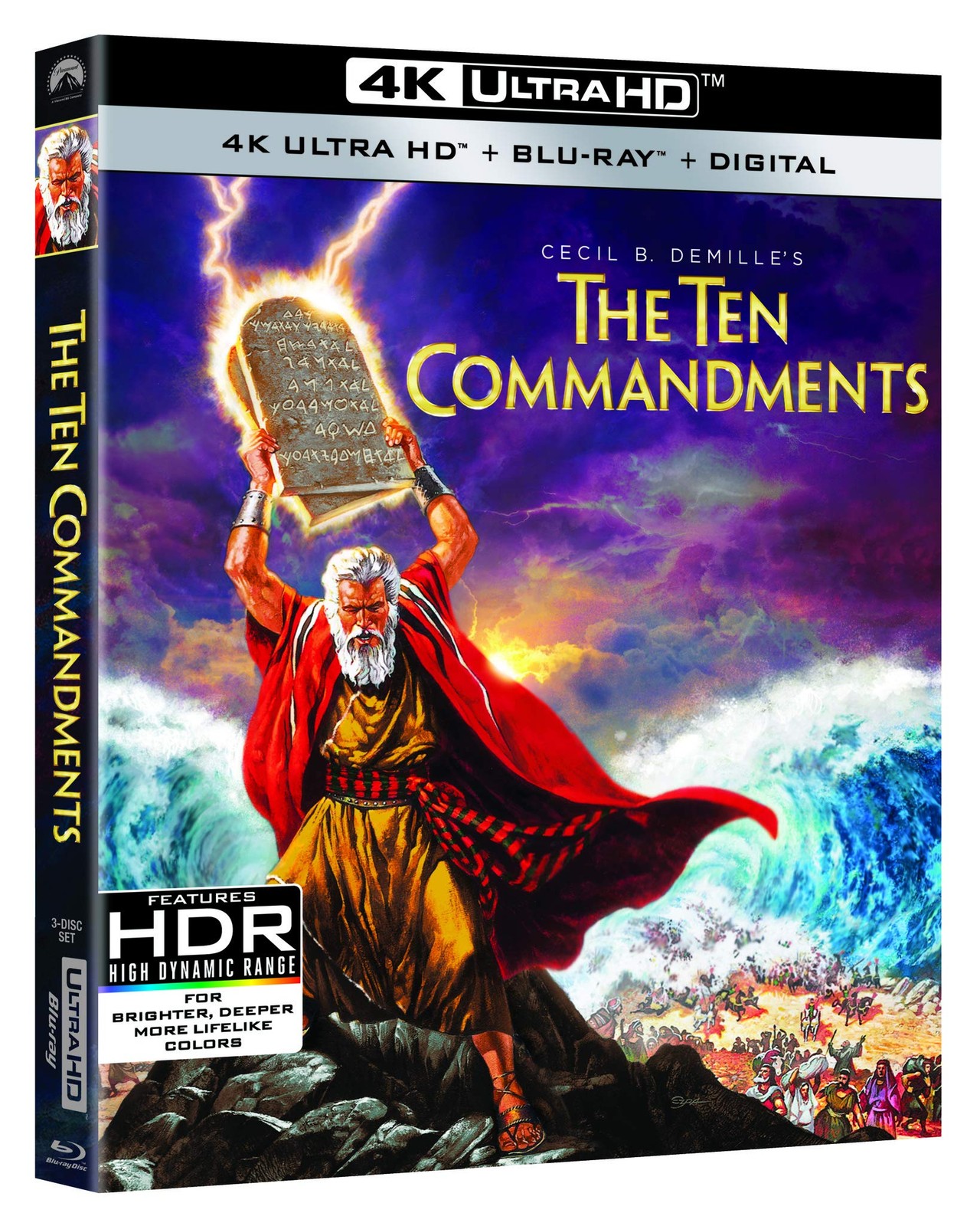TEN COMMANDMENTS (Blu-ray) Charlton Heston Yul Brynner Anne Baxter