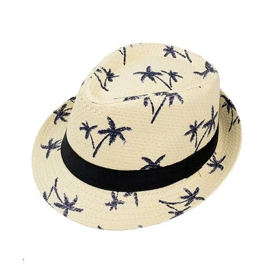 pour chapeau d'été en paille pour homme à pour bord court respirant noix de co - Photo 1/4