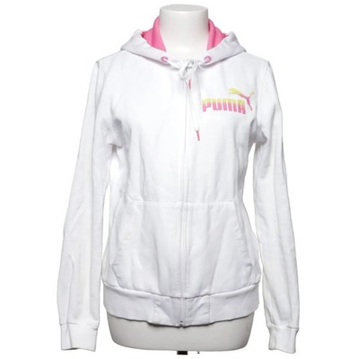 Puma, Kapuzenpullover, Größe: L, Weiß/Pink, Baumwolle/Elasthan/Polyester #j6y