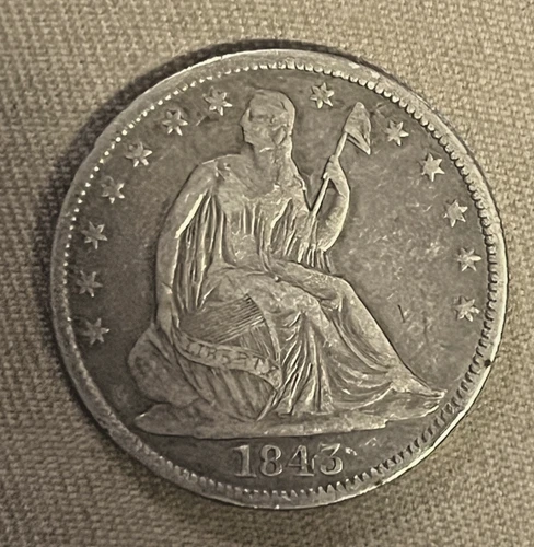 1843-P Seated Liberty Half Dollar — photo from the most recent tracked eBay sale