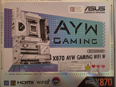 ASUS X870 AYW GAMING WIFI W AMD X870 AM5 ATX Motherboard 12+2+1 80A DrMOS WIFI 6