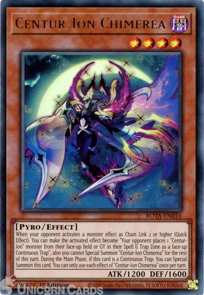 ROTA-EN016 Centur-Ion Chimerea : Ultra Rare 1st Edition YuGiOh Card