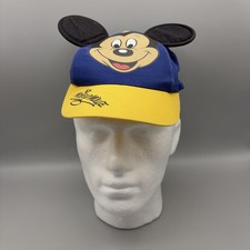Disney Parks Mickey Mouse Hat Adjustable 3D Snapback Blue Yellow Ears Youth Kids