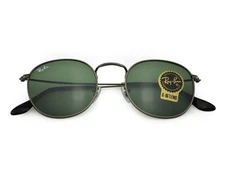 Ray-Ban Sunglasses RB3447 Round Metal Gunmetal Frame Green Classic Lens 50mm