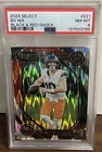 2024 Panini Select - Club Level Bo Nix #221 Black & Red Shock Prizm (RC) - PSA 8