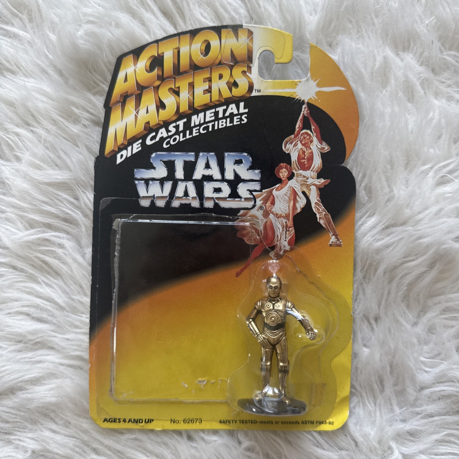 Star Wars Action Masters Die Cast Metal Collectibles C-3PO Figure On Card - 1994