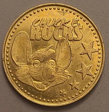 Vintage 2018 Chuck E Cheese's Token - Chuck E. Rocks - Guitar Icon