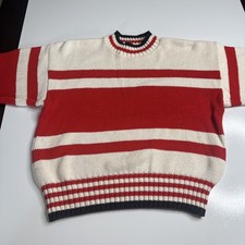 90s Vintage Liz Wear Liz Claiborne Women's Medium Sweater Crew Neck Striped USA