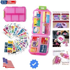 Pill Organizer with Medicine Labels Travel Daily Pill Container Mini Medicati...
