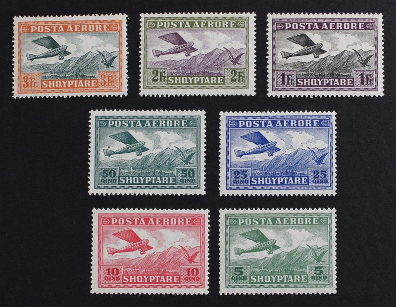 CKStamps: Albania Stamps Collection Scott#C1-C7 Mint H OG