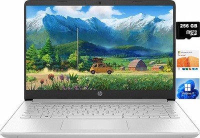 NEW HP 14'' HD Laptop, AMD 2-Core CPU, 16GB RAM, 320GB (64+256SD), MS365, Win 11