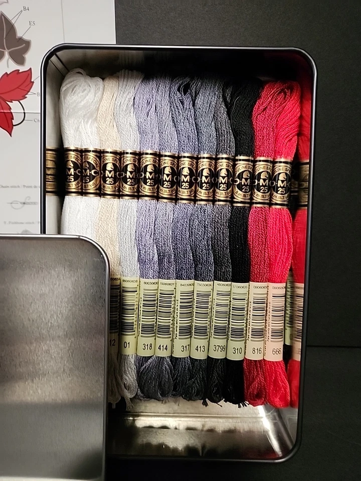 DMC Mouline Special Etoile - Grey And Red Scale - New - Image 2 of 4