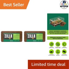 Coconut Husk Reptile Bedding 2 Pack Organic Fiber Humidity Control Terrarium