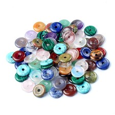 12/14/16mm Donut Beads Gemstone Bead Jewelry Making Pendant Peace Buckle
