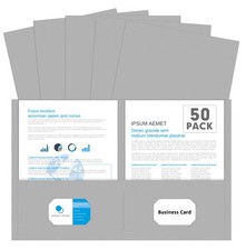 Two Pocket Folders, PANDRI 50 Pack 2 Pocket Folders, Letter Size Paper File F...