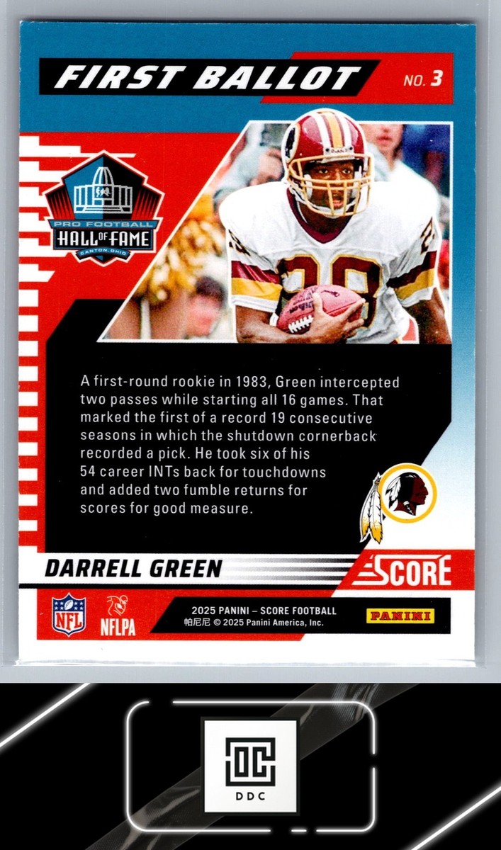 2025 Score #3 Darrell Green First Ballot | eBay