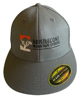 Bristlecone Mountain Sports Trucker Hat Pine Tree Logo Fitted Gray 7 1/4 EUC