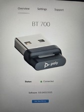 Poly BT700 High Fidelity Bluetooth USB-A Adapter Plantronics USB Receiver