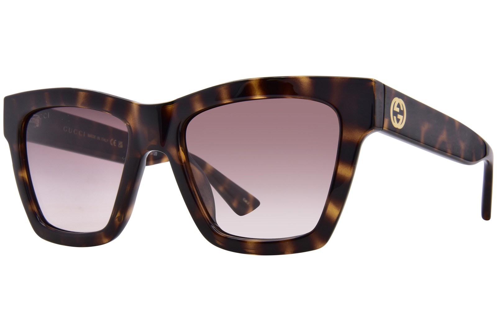 Солнцезащитные очки Gucci GG1714S 002 Женские HavanaКоричневый Кошачий глаз 54 мм 35090₽