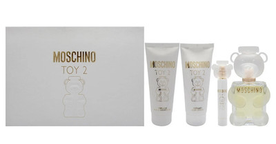 Moschino Toy 2 Women 4 Pc Gift Set 3.4 Oz Spray body & Shower Gel & Mini