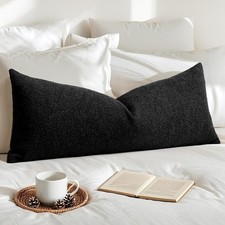 Linen Throw Pillow Cover Set of 1 Decorative Long Lumbar Pillowcase Rectangle...
