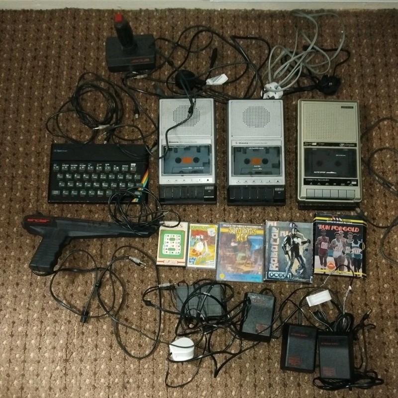 Huge Zx Spectrum Bundle Spectrum 48k Issue 2 Board Power Supply Games Etc
